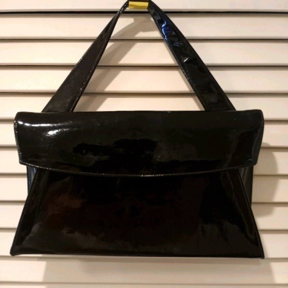 Vintage patent leather purse made in Canada